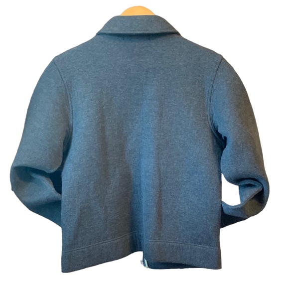 Banana Republic Gray Zip Collared Sweatshirt Material Jacket Like New Sz S - Picture 3 of 7